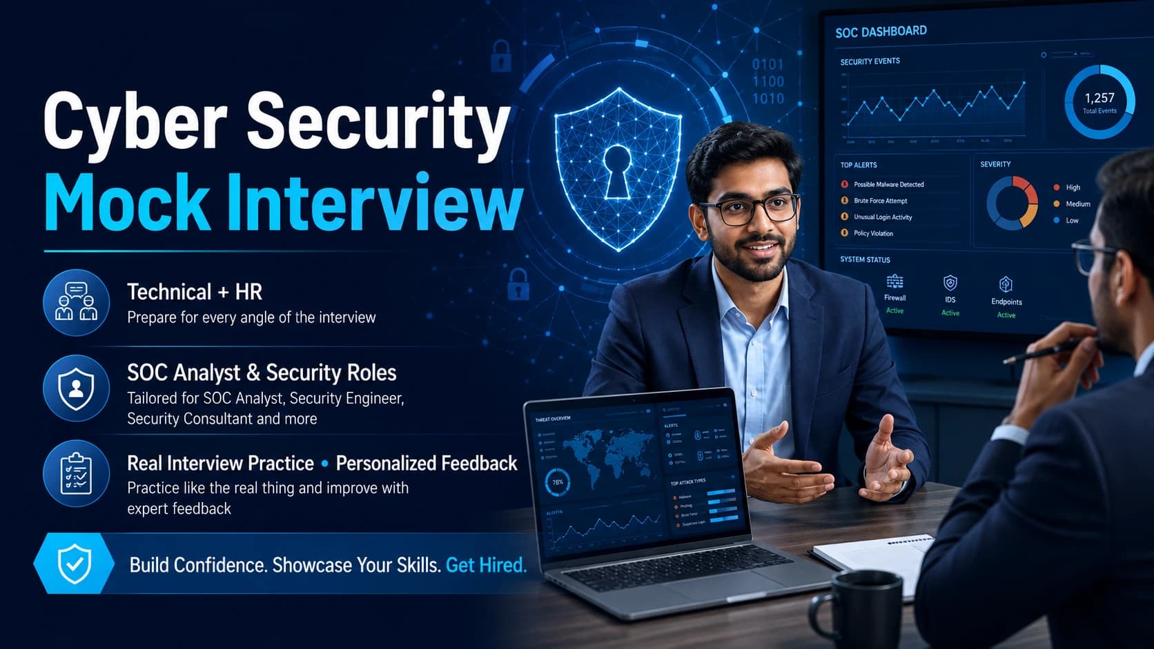 Cyber Security Mock Interview for Cyber Security Analyst and SOC Analyst Interview Preparation